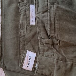 FRAME LE TOMBOY TROUSER Olive Green size 34